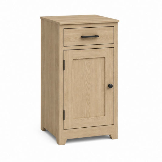 Schlafzimmerschrank mit Tür und Schublade in Eiche-Optik Holzwerkstoff 50 x 40 x 100 cm
